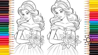 Princess Coloring Page || Satisfying Video || ASMR Sounds Video #part2
