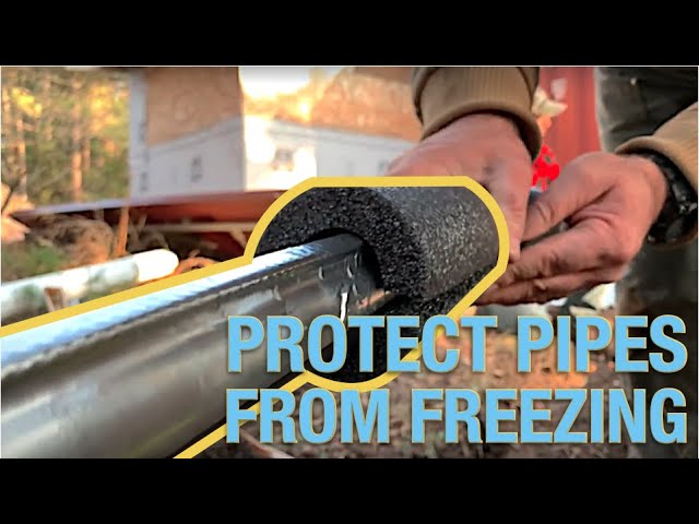 Protect Pipes From Freezing With Pipe Heating Cable & Waterproof Insulation  