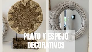 LAS HACEMOS O LAS COMPRAMOS? PLATO Y ESPEJO DECORATIVOS