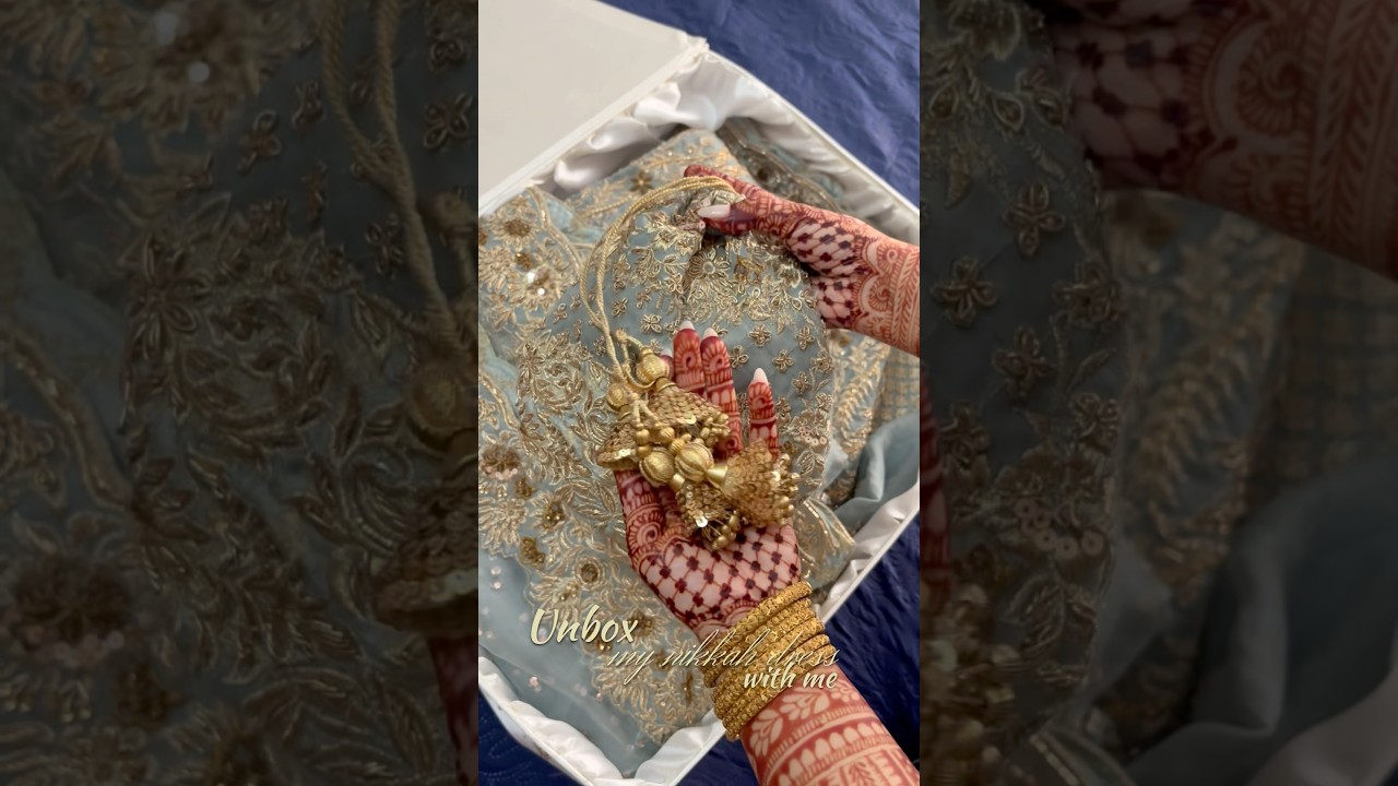 Unboxing my pakistani designer nikkah dress 