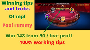 Winning Tip And Tricks of mpl pool rummy(Rs 50).