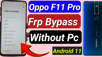 Oppo F11 Pro Frp Bypass | Without Pc | Oppo F11 Pro Google Account Lock Unlock 2025