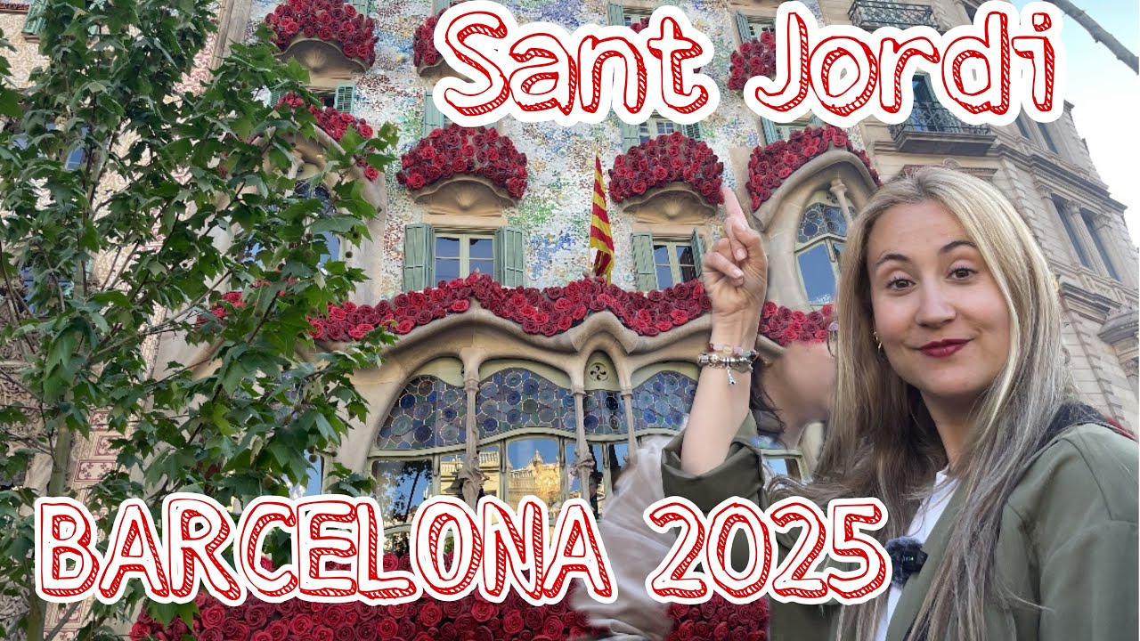 SANT JORDI 2025🐉🌹📚El día más BONITO en Barcelona. Rosas , libros y Dragones. 
