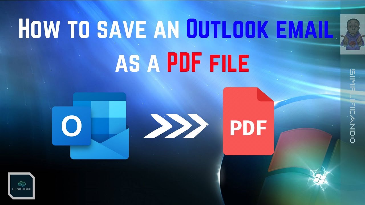 How to save an Outlook email message or conversation as a PDF file