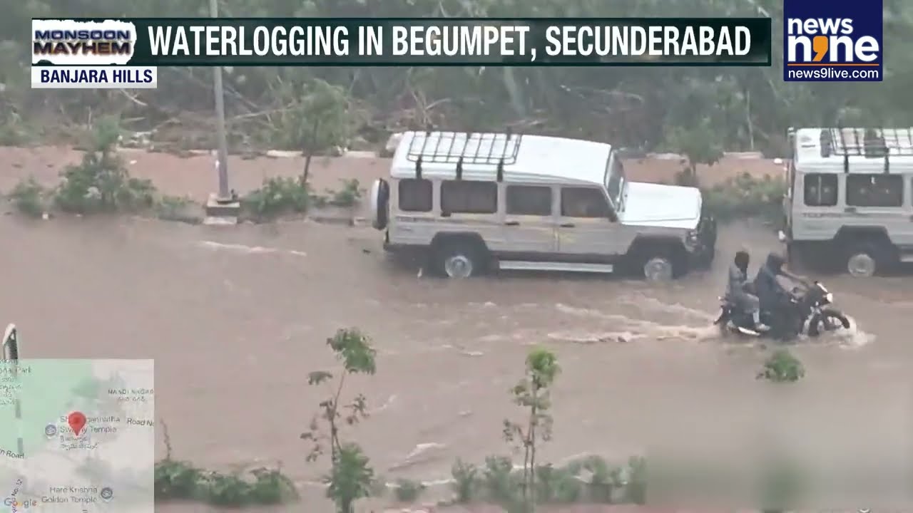 Heavy Rains Flood Hyderabad, Trigger Traffic Chaos And Waterlogging | News9