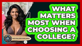 What Matters Most When Choosing A College? - The College Explorer