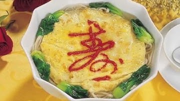 A Clip about Longevity Noodles, Longevity Peach and the God of Longevity