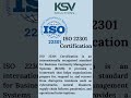 Get certified with KSV Solution and safeguard your business today!!