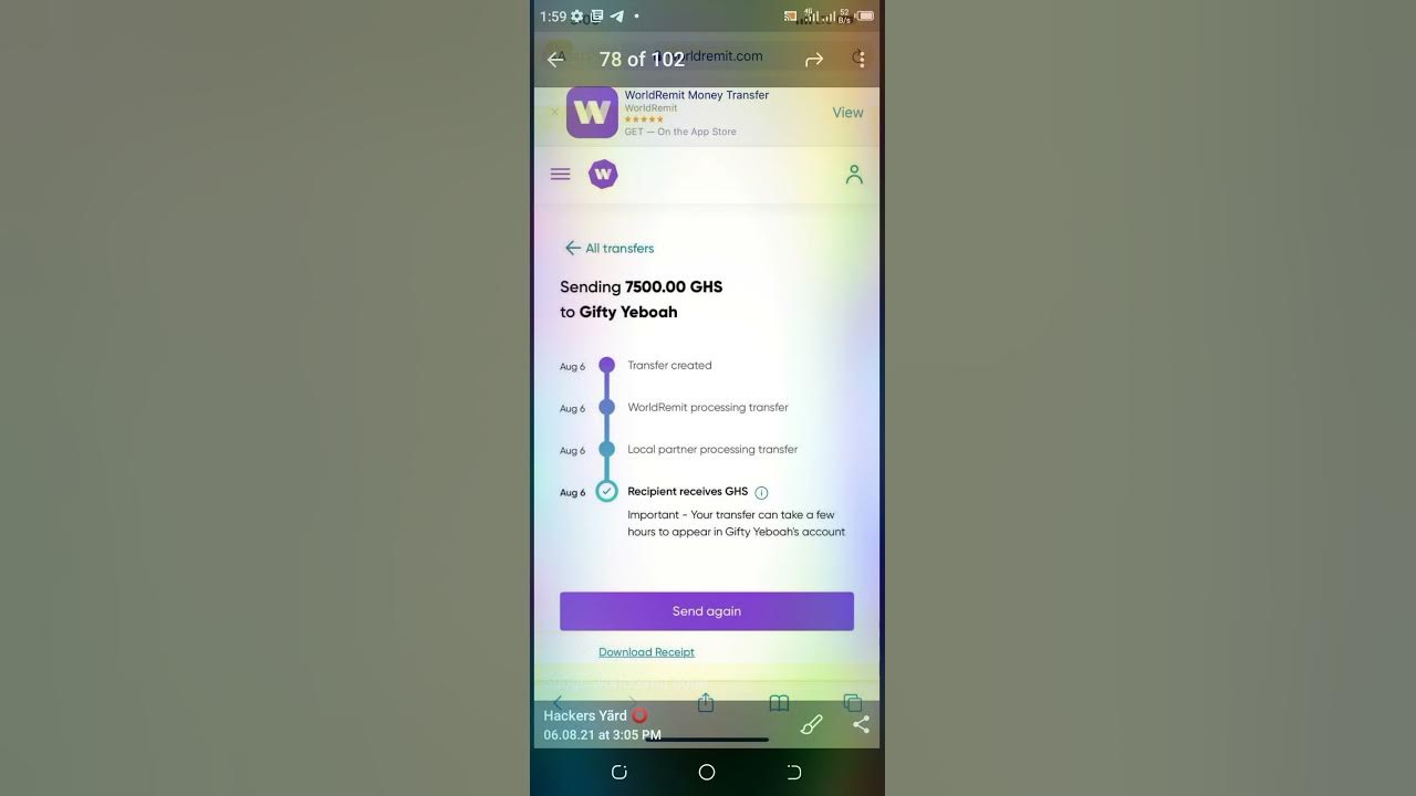 WORLDREMIT MONEY TRANSFER..the quickest way 😉 YouTube