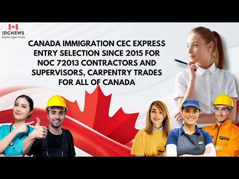 CEC Express Entry selection for NOC 72013 Contractors and supervisors for All of Canada