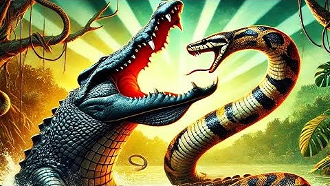 Crocodile vs Python: Battle of the Apex Predators #CrocodileVsPython #WildlifeShowdown #wildlife