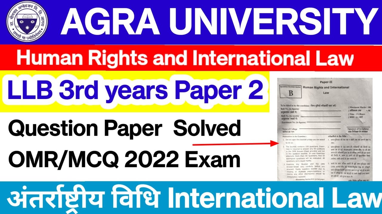 Dbrau Agra University Human Rights And International Law Paper Solved ...