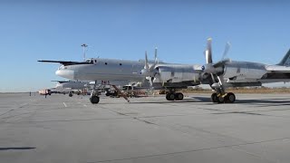 Tu-95MS &#39;The Bear&#39; nighttime takeoffs, refueling, and other (engine sound, no music)