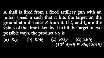A shell is fired from a fixed artillery gun with an initial speed u such that it KM DTS 22 Q4