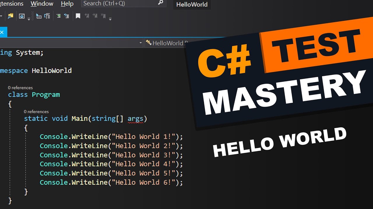 Hello testing. Parse в c#. Hello World c#. Hello World in c#. Main Mastery Test 1.