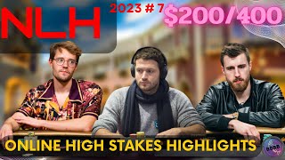 Online High Stakes NLH Cash Game Highlights ♠️ $200/400 | 2023 #7