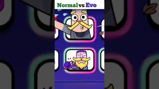Normal Emotes vs Evo in Clash Royale 😈💜