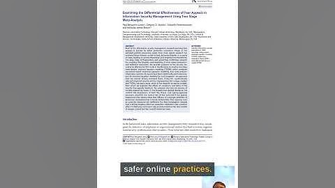 Testing effectiveness of fear appeals in security management using two-stage meta-analysis