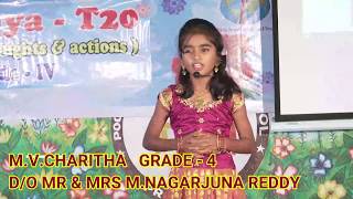 Pooja International School Proddatur- Grade 4- Charitha Mv