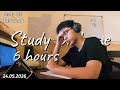 Study With Me LIVE | 6 Hours | 90/15 Pomodoro | Rain noise | Day 107 | ادرس مع بس عبدلله
