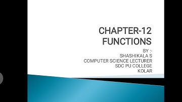 PART -2-CHAPTER -12-FUNCTIONS
