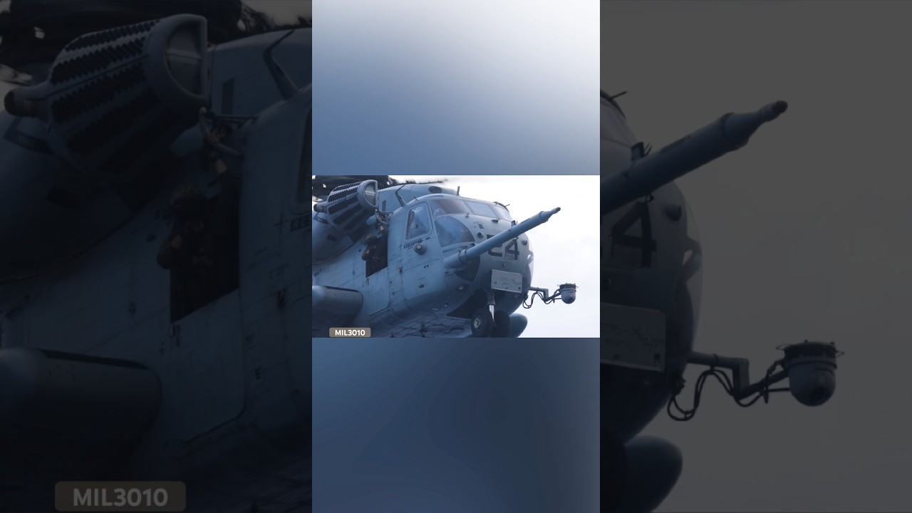 USMC CH-53E Super Stallion helicopter operations aboard the USS San Antonio (LPD 17)