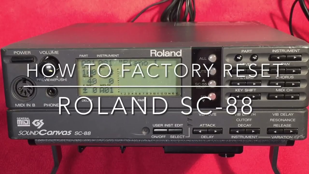 How to factory reset (initialize) Roland SC-88.