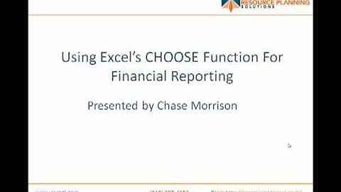Financial Reporting Tricks With Excel