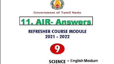 9th science refrsher course module unit 11 AIR answers _class 9 Science refresher course module,#9th