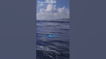 3D Ocean Render in Blender Eevee - Out into the Sea. #shorts