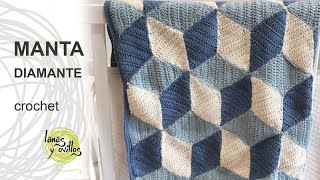 Tutorial Manta Diamond Crochet o Ganchillo