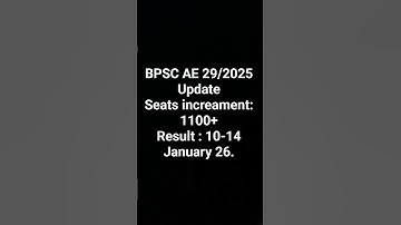 BPSC AE 29/2025 Result update. #bpscae2025 #bpscae