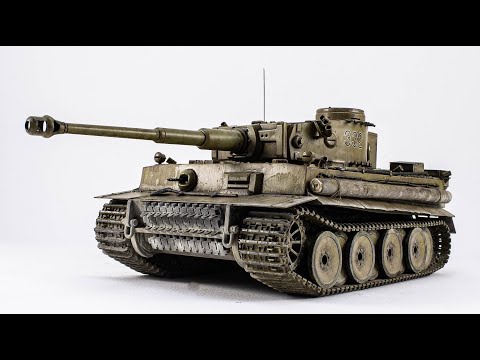 Видео: Покраска модели танка Тигр Е от Звезды