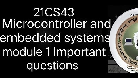 Vtu 21CS43 important question module 1 Microcontroller and embedded systems.
