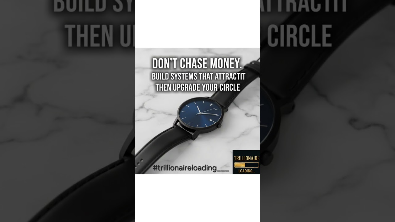 Don't chase money; build systems. 🏗️ The right foundation attracts wealth naturally. 💸