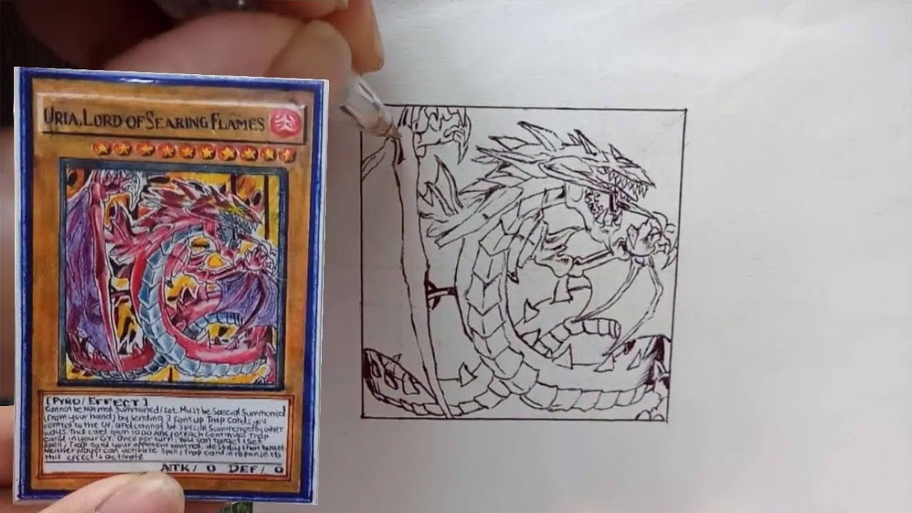 Drawing Yugi-Oh Card | Vẽ bài Yugioh - Uria, Lord of Searing Flames  |   神炎皇ウリア