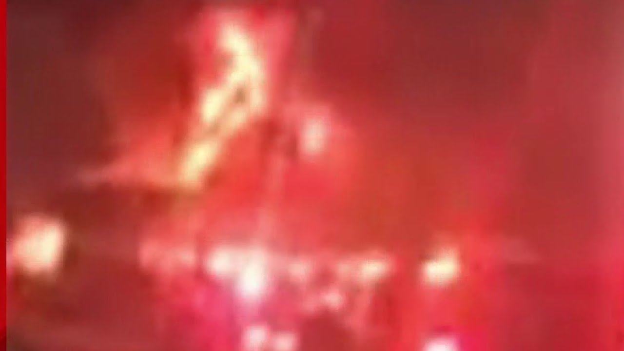 newspaper mockup Large fire burns Orange County auto shop