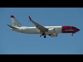 Norwegian Boeing 737-8Max SE-NAC Landing Malaga LEMG