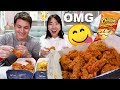 We ordered the FAMOUS Cheetos Flavored Fried Chicken in Korea | Mukbang