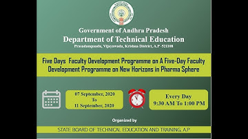 Five Days  FDP on A Five-Day Faculty Development Programme on New Horizons in Pharma Sphere