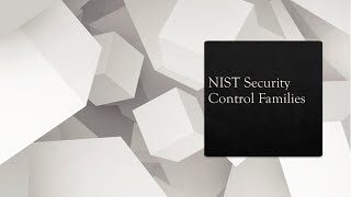 NIST 800 53 Families and Controls