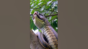 A Python Was Stalking Its Prey When A Leopard Appeared... #anime #wildlife #leopard #python #ai