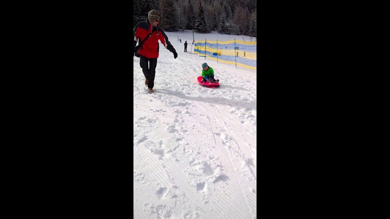Skiferien Fendels 2016 - Lars auf dem Bob