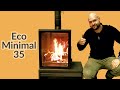 Отопительная Печь Plamen Eco Minimal 35 - хай-тек камин с обзором огня с трех сторон