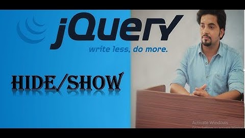 The jQuery Hide, Show, and Toggle Functions(hindi)