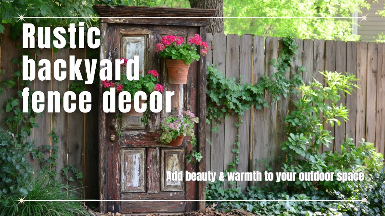 Rustic backyard fence decor: Add beauty & warmth to your outdoor space