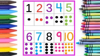 Draw The Missing Dots | Numbers One To Ten | learn Math Numbers | Math Activity For Kids |