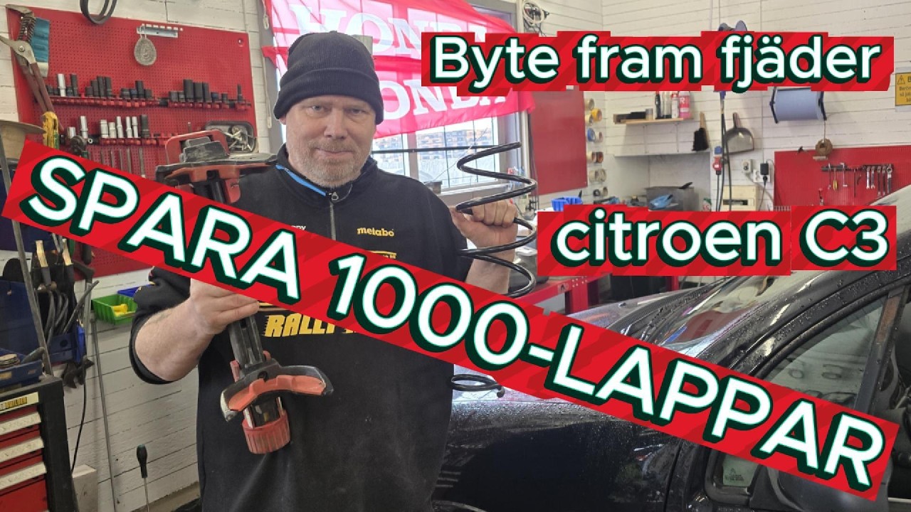LIVSFARLIGT LÄGE !! BYTE FRAMFJÄDER CITROEN C3