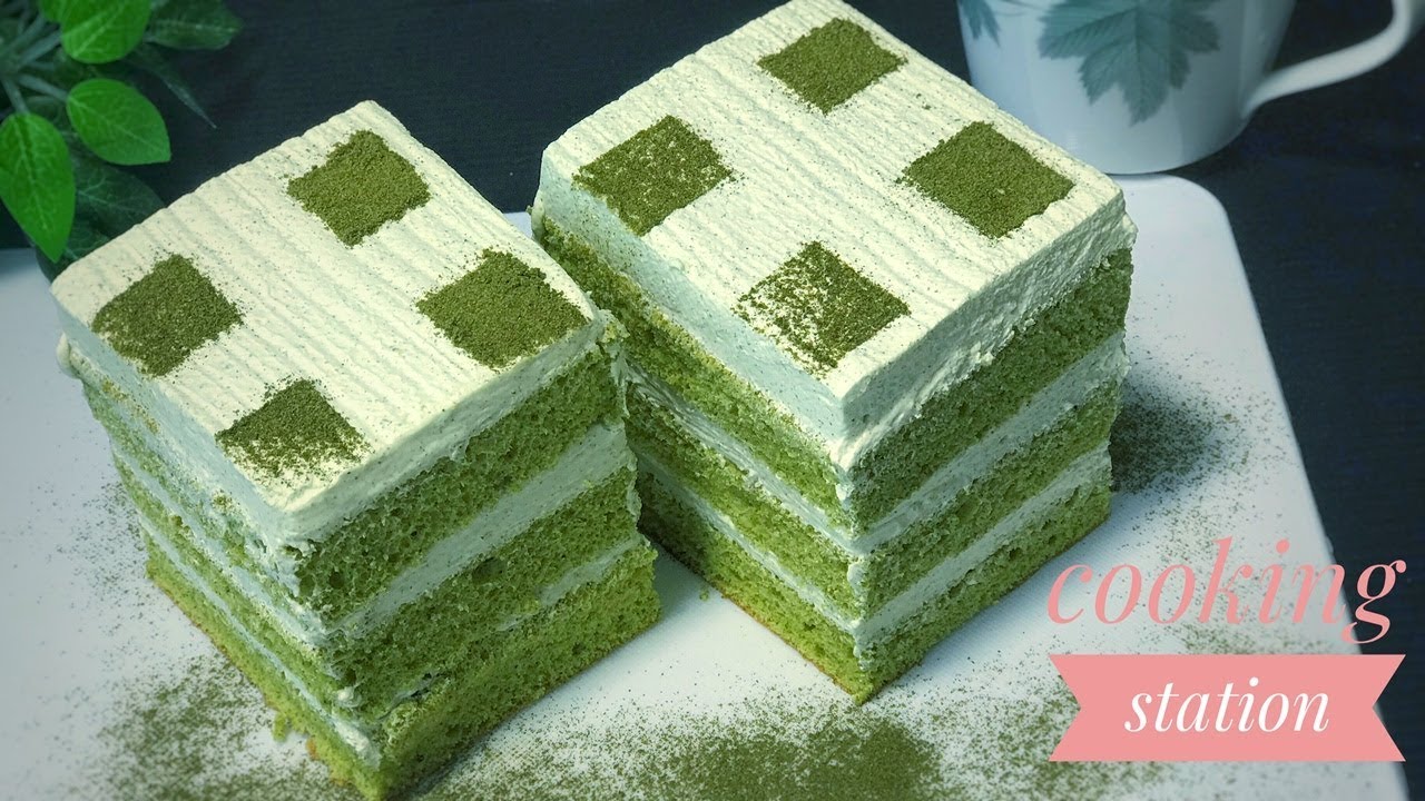 เค้ก ชา เขียว ครีม สด  Update 2022  เค้กชาเขียว สูตรชิฟฟ่อนเค้ก พร้อมสูตรครีมสดชาเขียว | Matcha Chiffon Cake