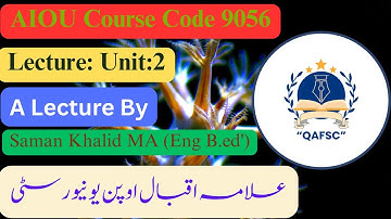 AIOU Course Code 9056 BS English Lecture Unit : 2